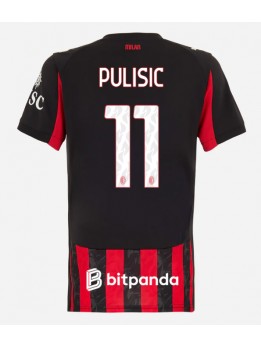 AC Milan Christian Pulisic #11 Replika Hemmakläder Dam 2025-26 Kortärmad